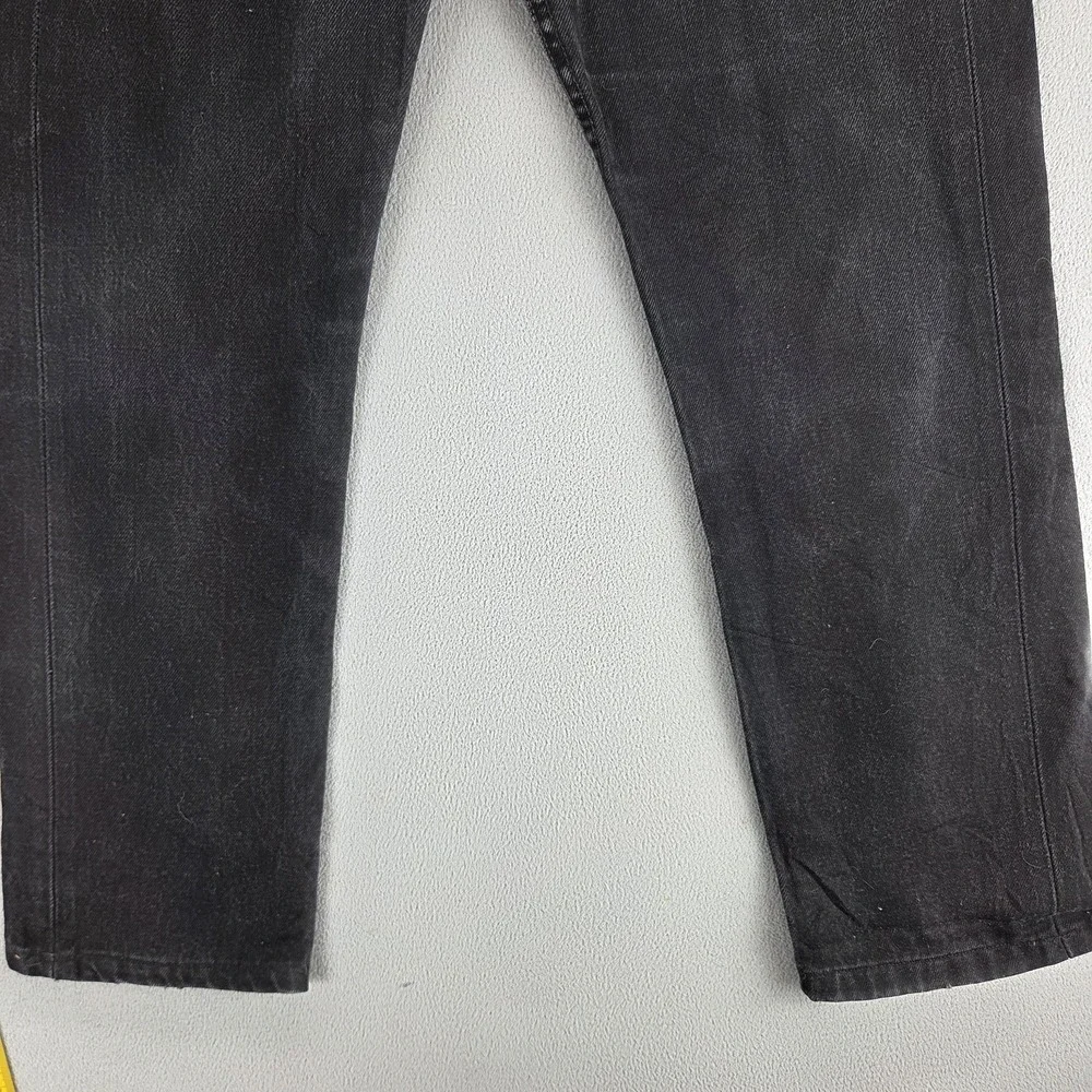 Vintage Levis 501 Jeans Mens Black Button Fly Made In USA Altered Hem Fits 26x27